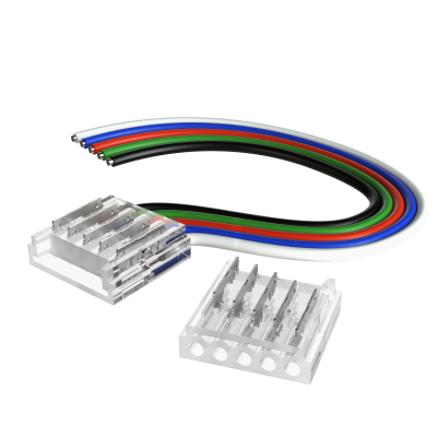Коннекторы прокалывающие Geniled 5pin с проводом для гибкого соединения или подключения ленты RGBW 12мм (2шт) в России