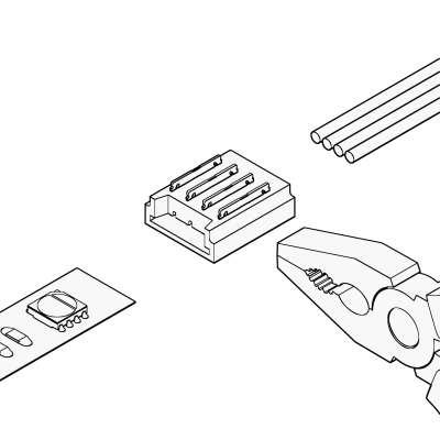 Коннекторы прокалывающие Geniled 4pin с проводом для гибкого соединения или подключения ленты RGB 10мм (2шт) в России