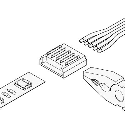 Коннекторы прокалывающие Geniled 5pin с проводом для гибкого соединения или подключения ленты RGBW 12мм (2шт) в России